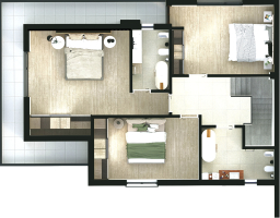 Villa Camelia, 1ste verdieping