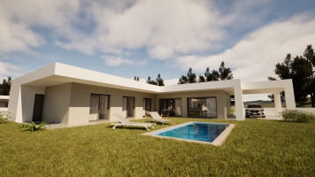 Nieuwbouwproject met 4 individuele woningen in Lagoa de Cão